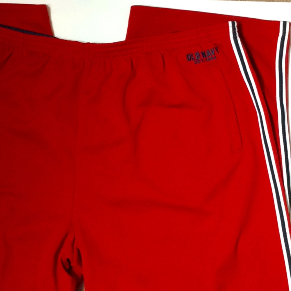 Old Navy Track Pants w/Navy & White Racer Stripes